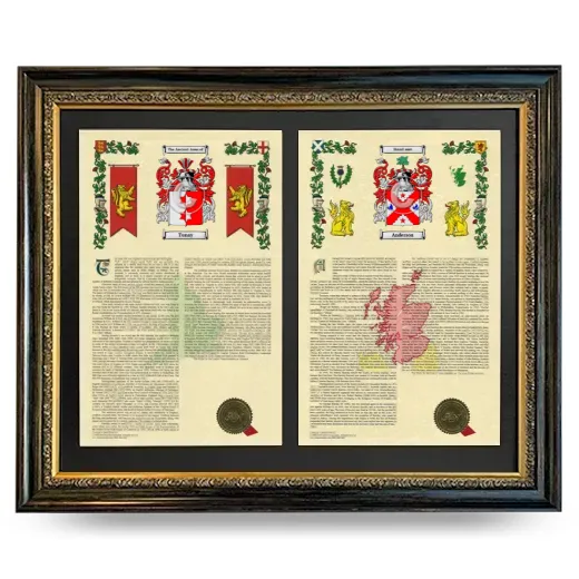 Double Armorial History Framed - Heirloom