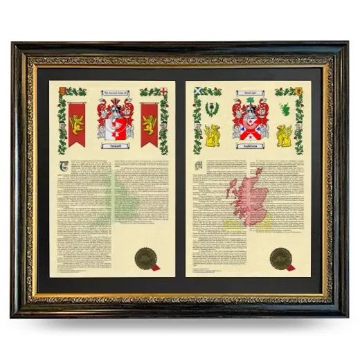 Double Armorial History Framed - Heirloom