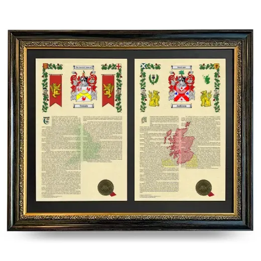 Double Armorial History Framed - Heirloom