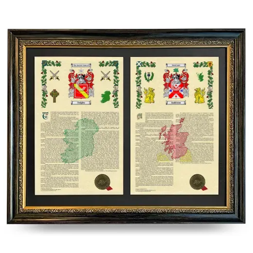 Double Armorial History Framed - Heirloom
