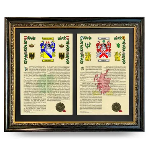 Double Armorial History Framed - Heirloom