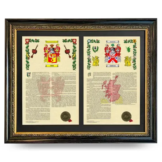 Double Armorial History Framed - Heirloom