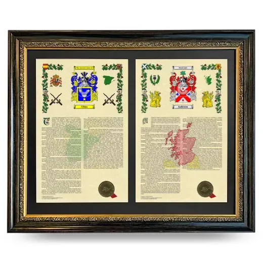 Double Armorial History Framed - Heirloom
