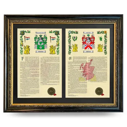 Double Armorial History Framed - Heirloom
