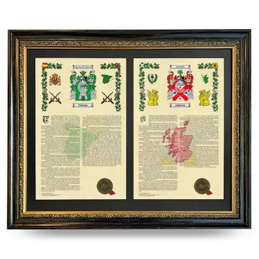 Double Armorial History Framed - Heirloom
