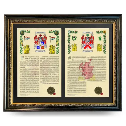 Double Armorial History Framed - Heirloom
