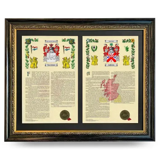 Double Armorial History Framed - Heirloom