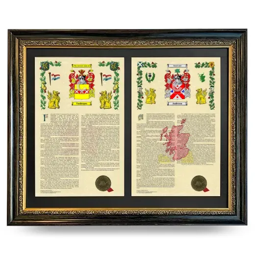 Double Armorial History Framed - Heirloom