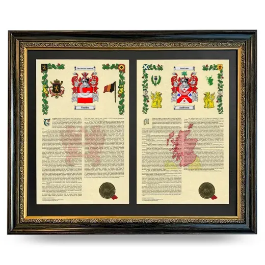 Double Armorial History Framed - Heirloom