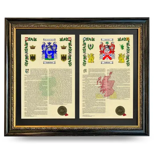 Double Armorial History Framed - Heirloom