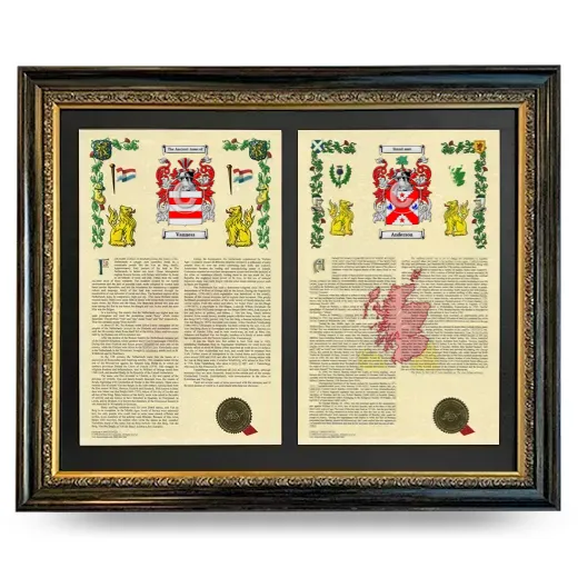Double Armorial History Framed - Heirloom
