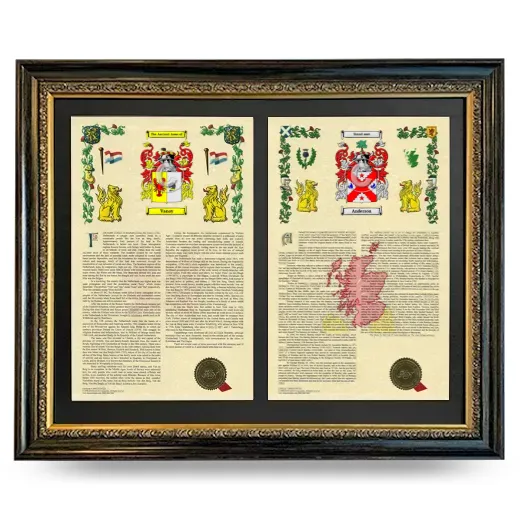 Double Armorial History Framed - Heirloom