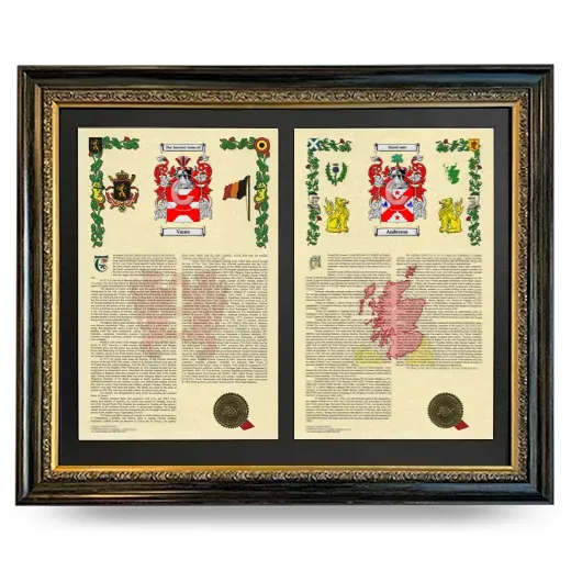 Double Armorial History Framed - Heirloom