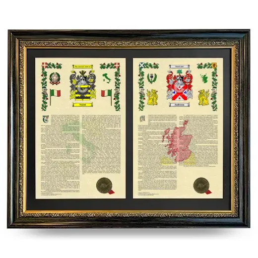 Double Armorial History Framed - Heirloom
