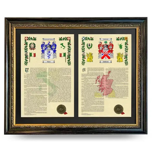 Double Armorial History Framed - Heirloom