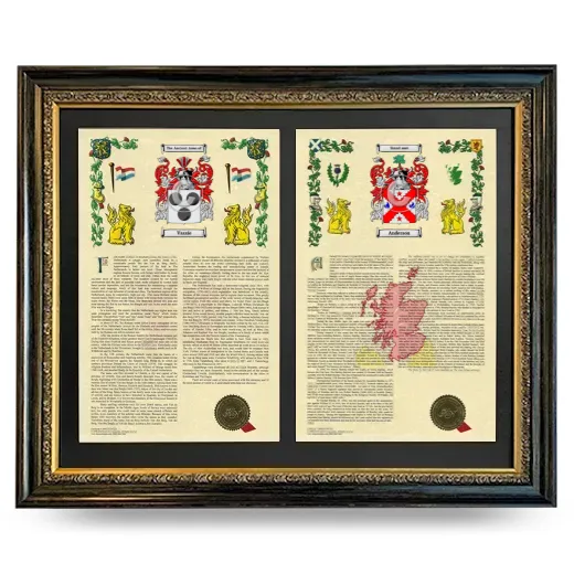 Double Armorial History Framed - Heirloom