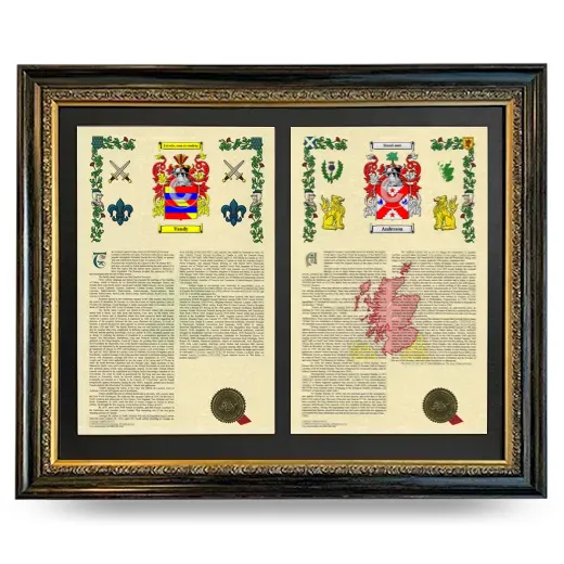 Double Armorial History Framed - Heirloom