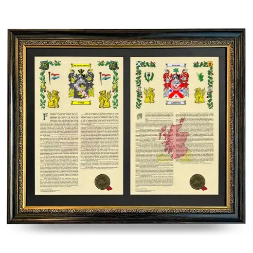 Double Armorial History Framed - Heirloom