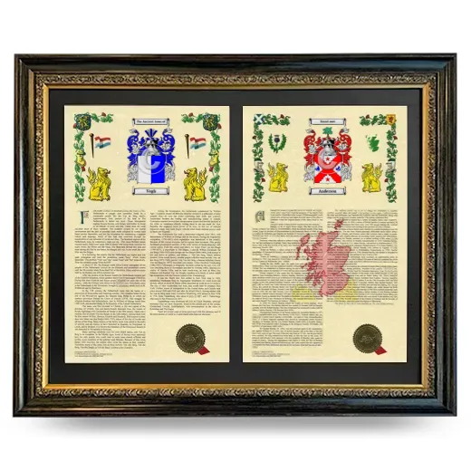 Double Armorial History Framed - Heirloom