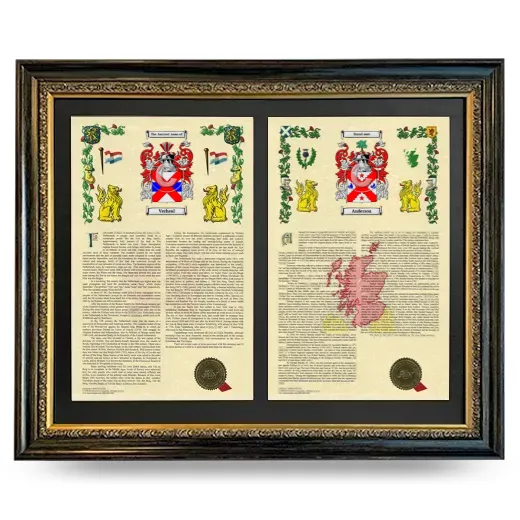 Double Armorial History Framed - Heirloom