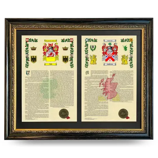Double Armorial History Framed - Heirloom