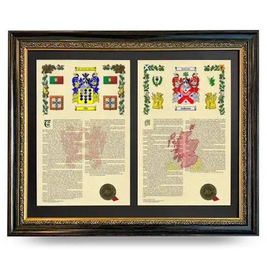 Double Armorial History Framed - Heirloom
