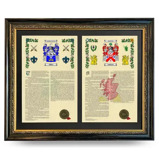 Double Armorial History Framed - Heirloom
