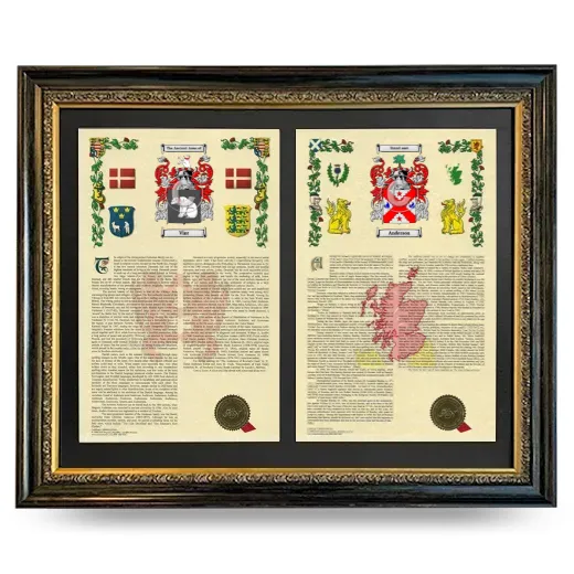 Double Armorial History Framed - Heirloom