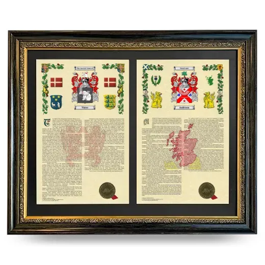 Double Armorial History Framed - Heirloom