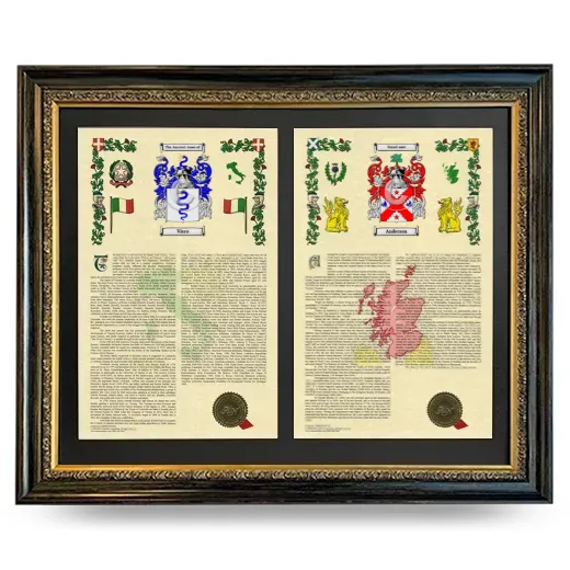 Double Armorial History Framed - Heirloom