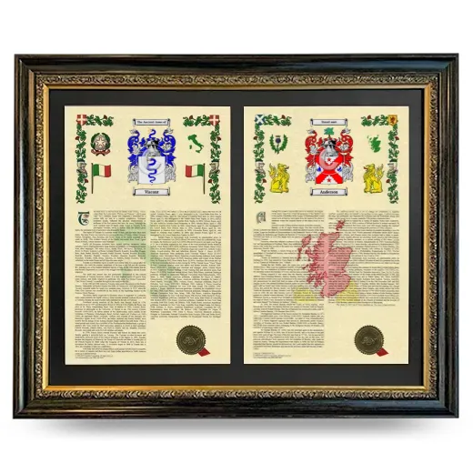 Double Armorial History Framed - Heirloom
