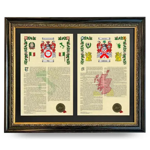 Double Armorial History Framed - Heirloom