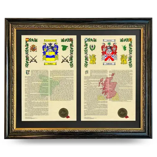 Double Armorial History Framed - Heirloom