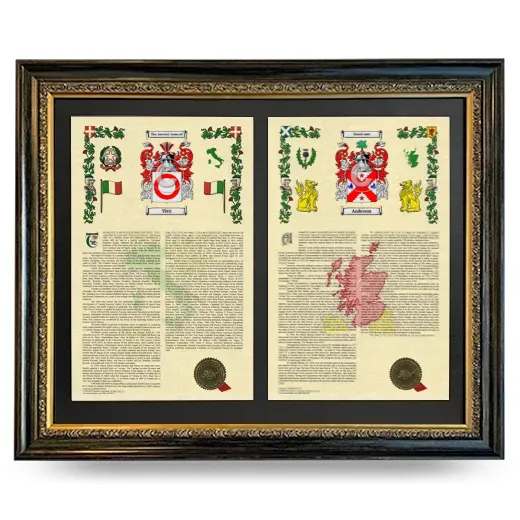 Double Armorial History Framed - Heirloom
