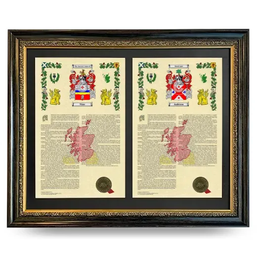 Double Armorial History Framed - Heirloom