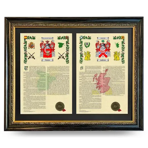 Double Armorial History Framed - Heirloom