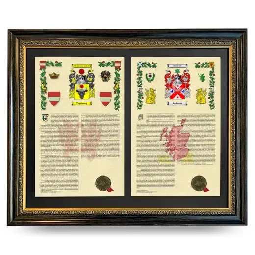 Double Armorial History Framed - Heirloom