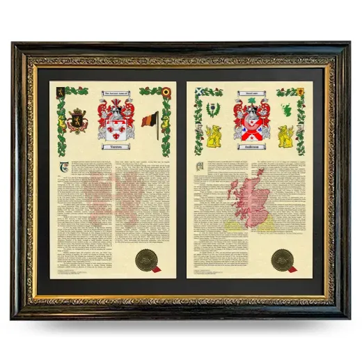 Double Armorial History Framed - Heirloom
