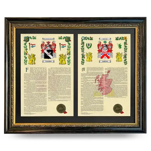 Double Armorial History Framed - Heirloom