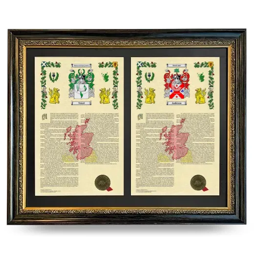 Double Armorial History Framed - Heirloom