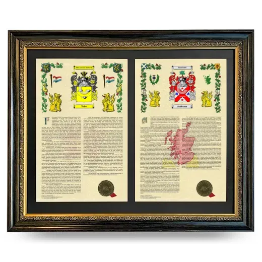 Double Armorial History Framed - Heirloom