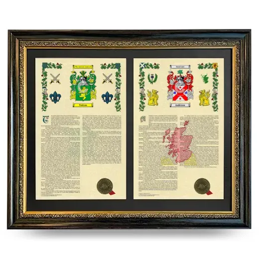 Double Armorial History Framed - Heirloom