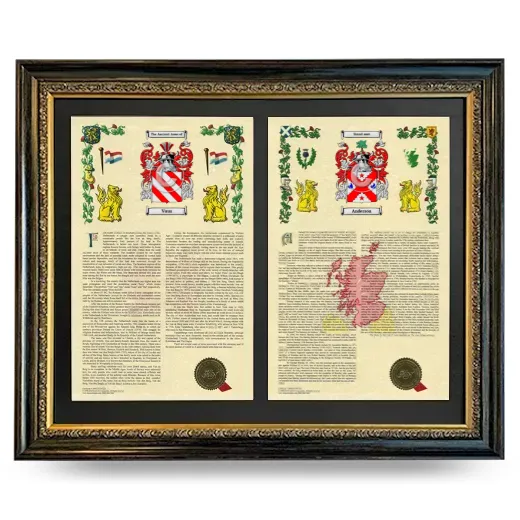 Double Armorial History Framed - Heirloom