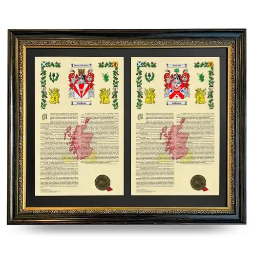 Double Armorial History Framed - Heirloom