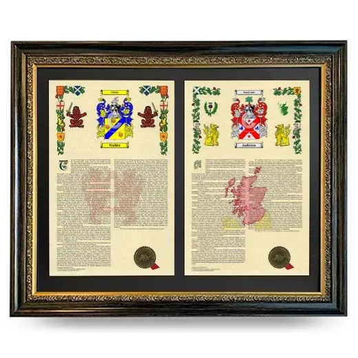 Double Armorial History Framed - Heirloom