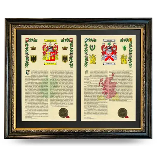 Double Armorial History Framed - Heirloom
