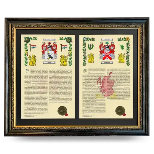 Double Armorial History Framed - Heirloom