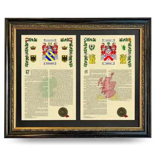 Double Armorial History Framed - Heirloom
