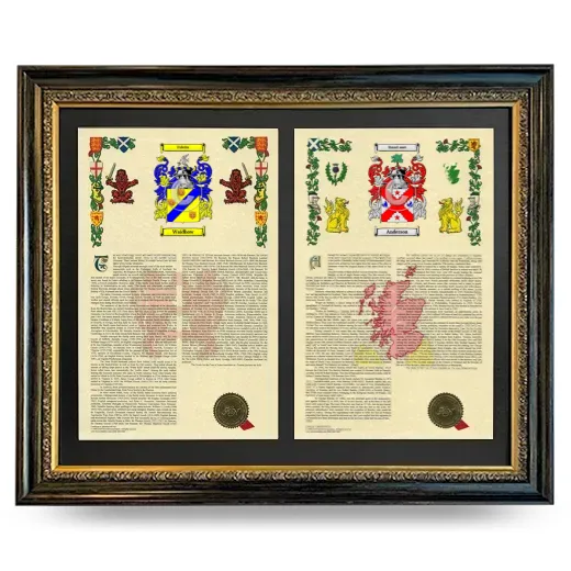 Double Armorial History Framed - Heirloom