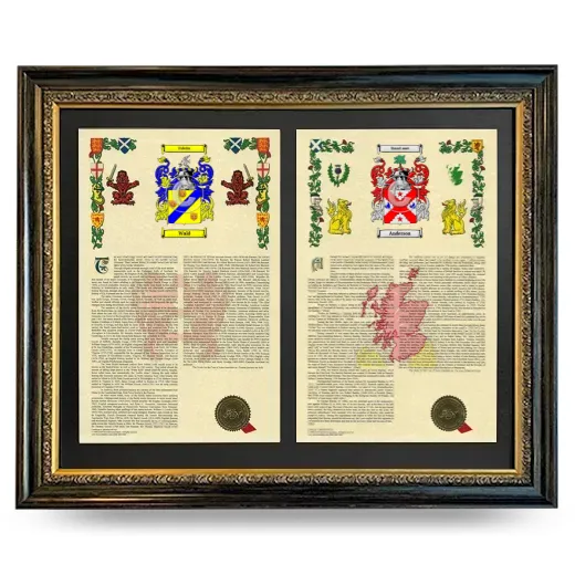 Double Armorial History Framed - Heirloom
